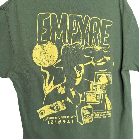 Empyre Graphic T-Shirt Olive Green Short Sleeve, M - Picture 6 of 7